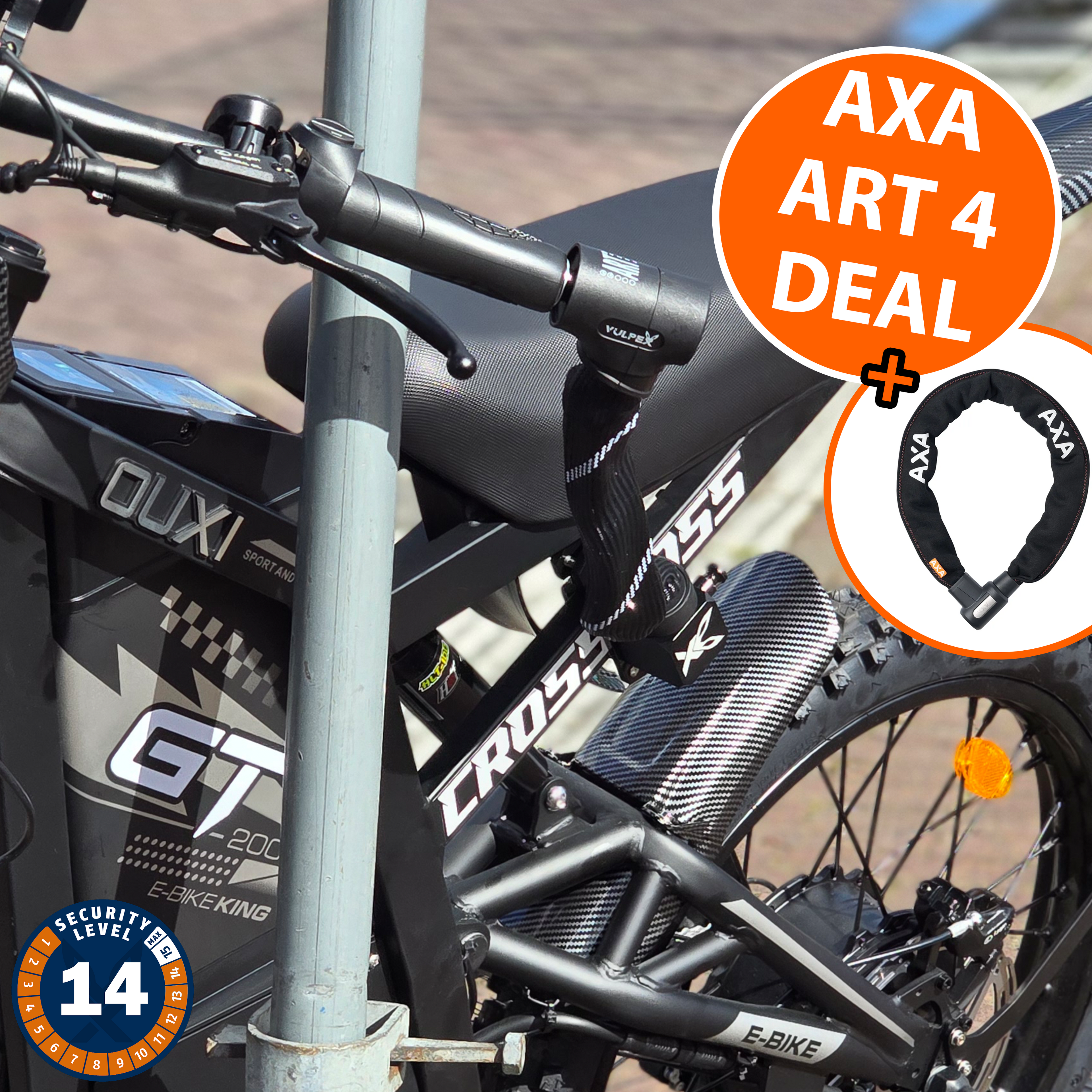 AXA Kettingslot ART 4 + Vulpex ProLock ART 2 [LEVEL 14]