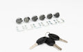 Cilinderslotset voor Desert Fox koffers - 6 cilinders + 3 HPS sleutels