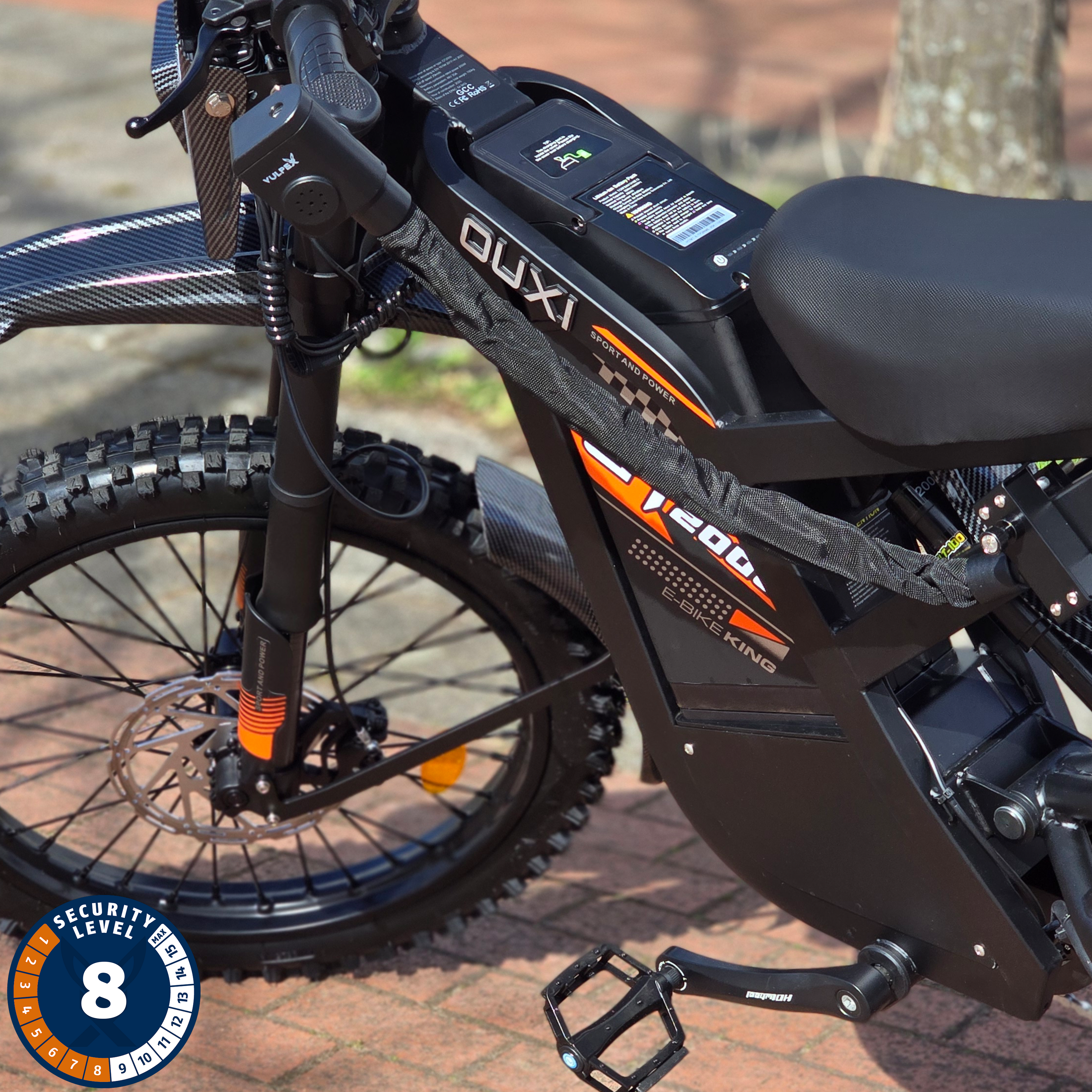 Fatbike Stuurslot Vulpex AlarmLock [LEVEL 8]